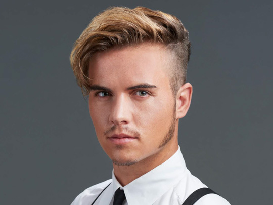 Medium Side-swept Men's Hairstyle